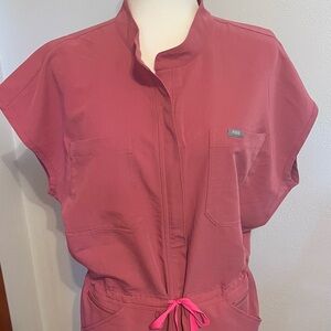 Figs Breast Cancer Awareness Scrub jumpsuit